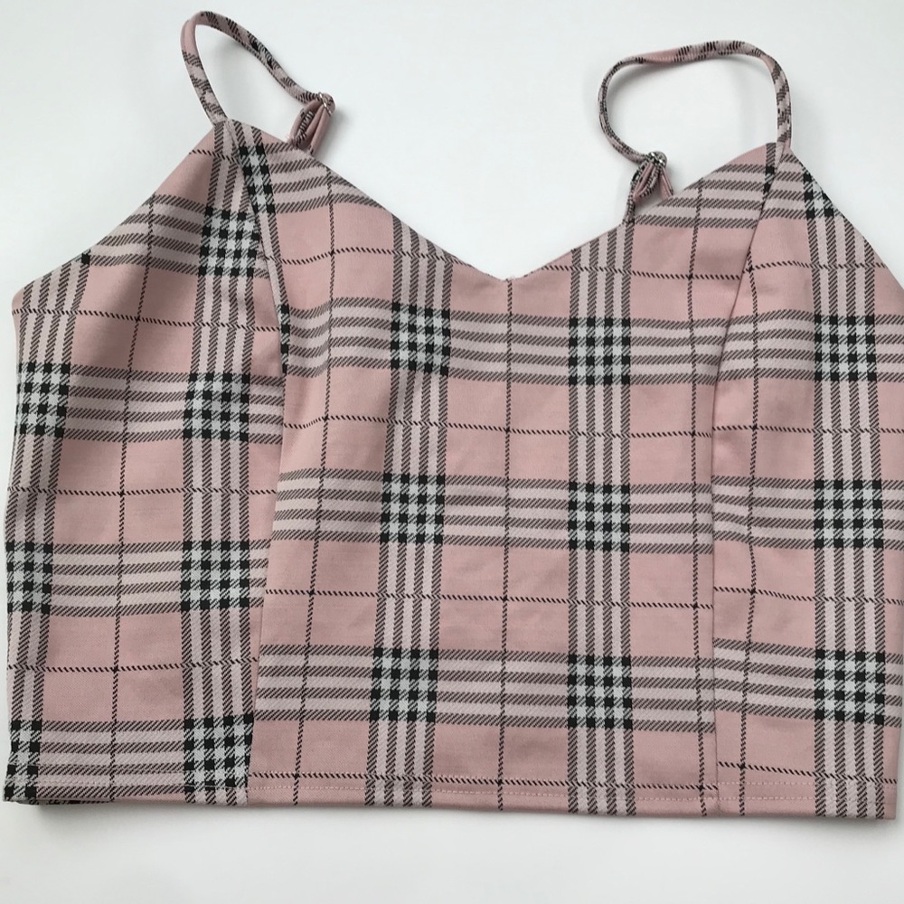 Plaid Spaghetti Strap Tank Top